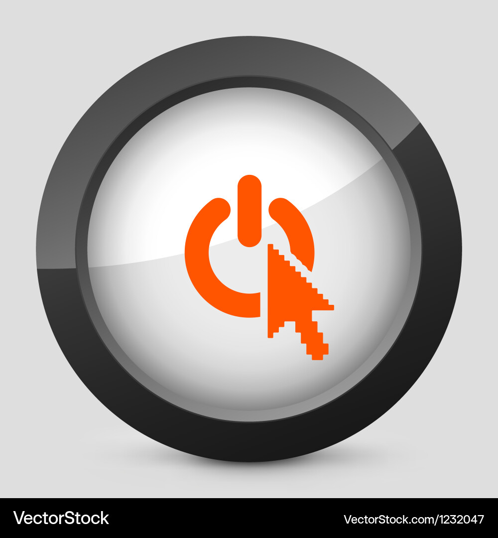 Mouse Pointer Icon - Gray Background vector image