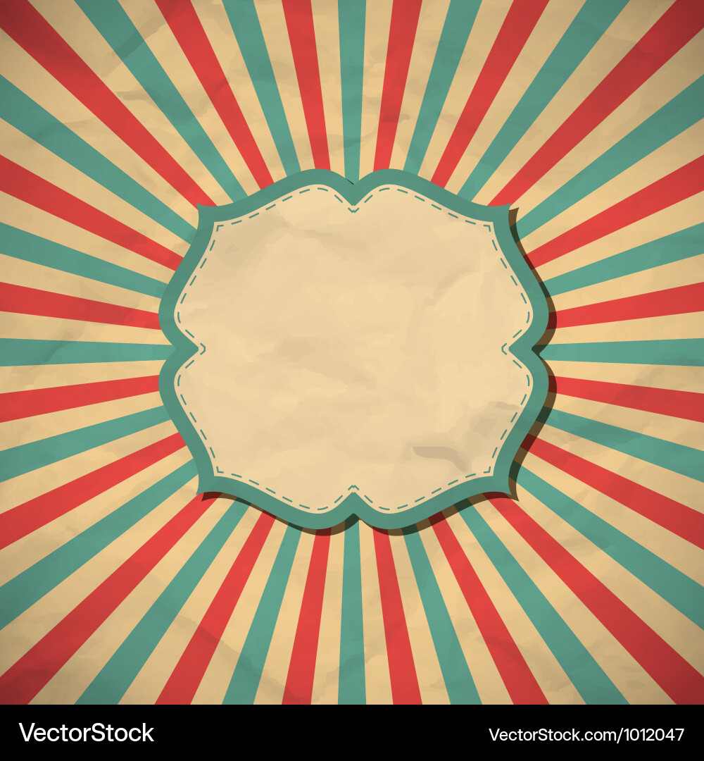 Retro Frame - Aged Paper vector image
