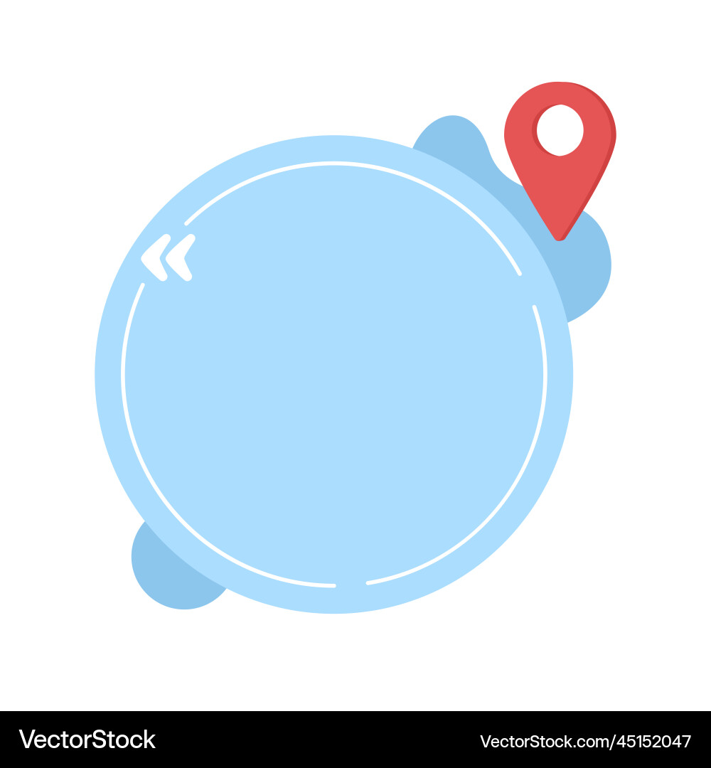 Round quote textbox with flat objects Round quote textbox with flat objects vector image