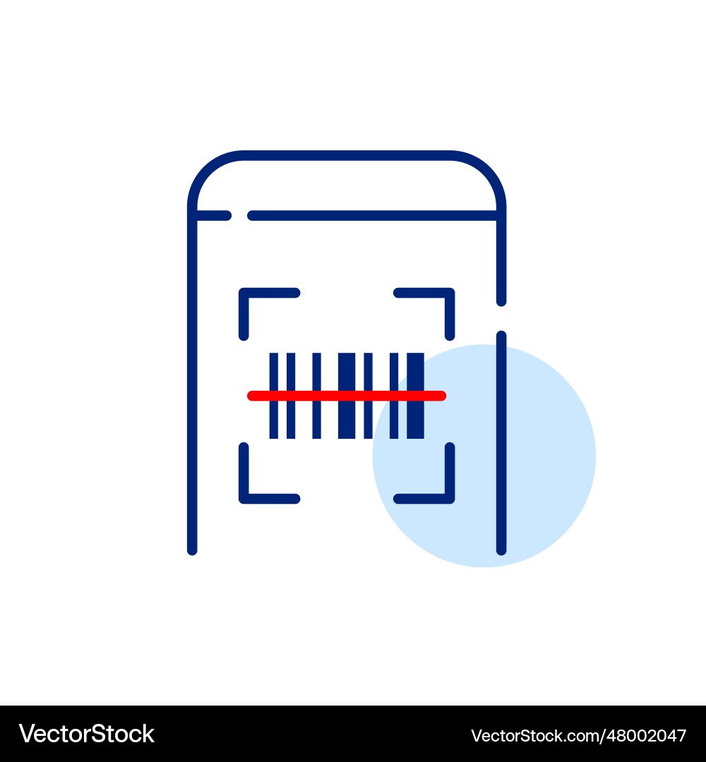 Scanning bar code with smart phone shopping Scanning bar code with smart phone shopping vector image