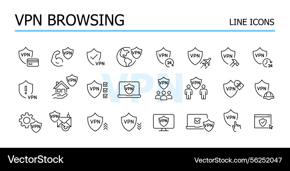 Secure internet browsing vpn data protection Secure internet browsing vpn data protection vector image