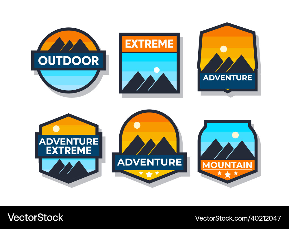 Set of badge or logo design element collection Vector Image