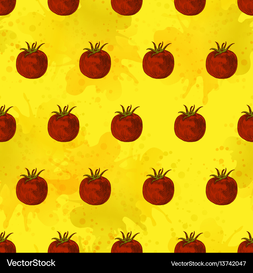 Tomato Pattern Background vector image