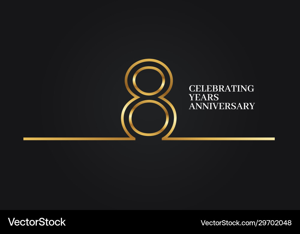 8 years anniversary 8 years anniversary vector image