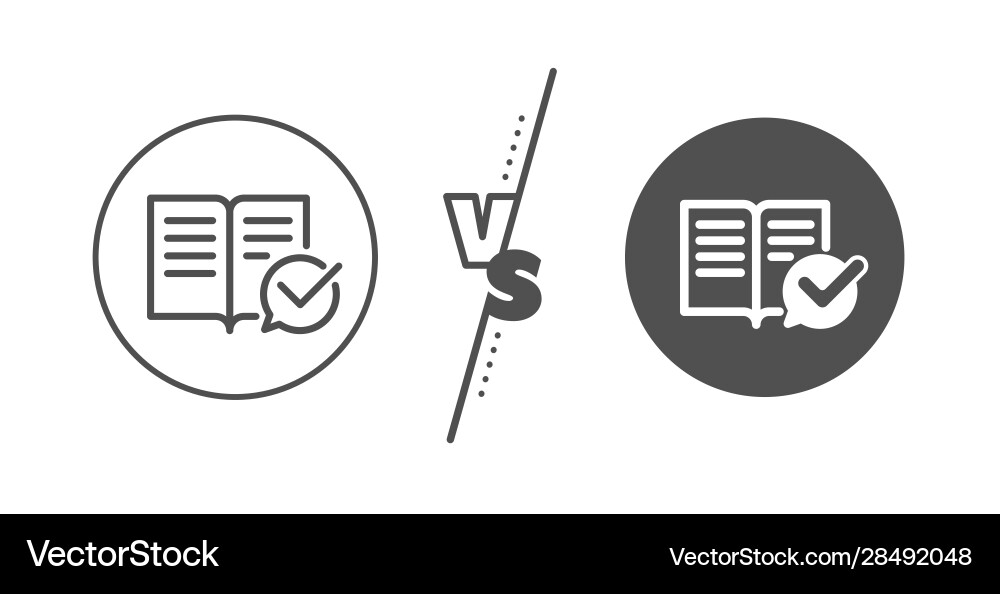 Approved documentation line icon accepted Approved documentation line icon accepted vector image