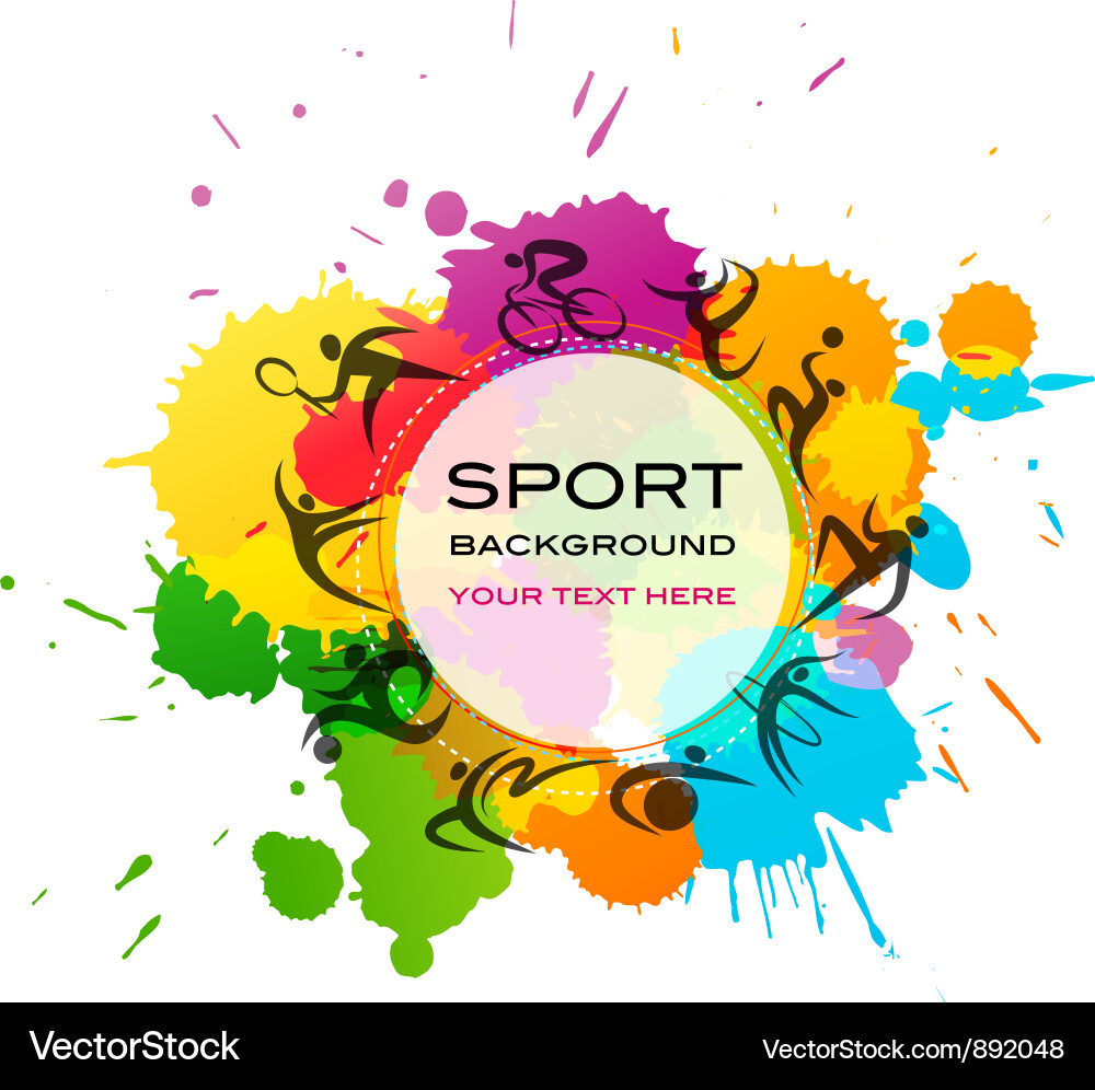 Colorful Sport Splash Background Vector Image