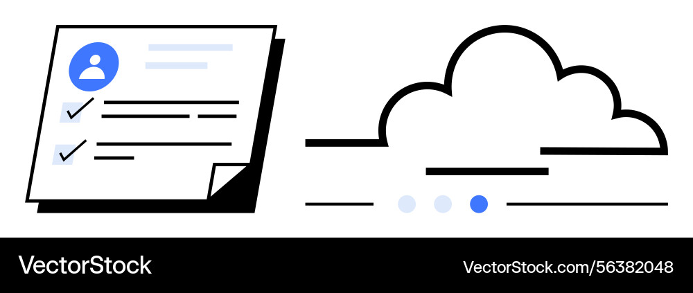 Digital document management and cloud data Digital document management and cloud data vector image