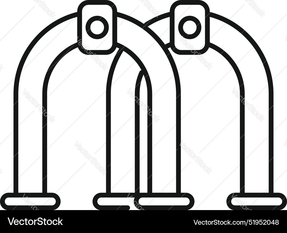Double monkey bars structure for playground Double monkey bars structure for playground vector image