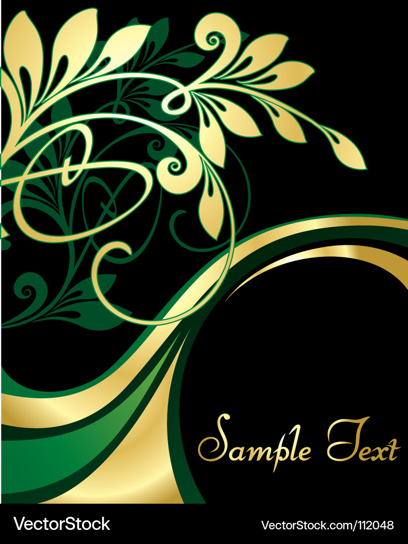 Golden Swirl Pattern Vector Image