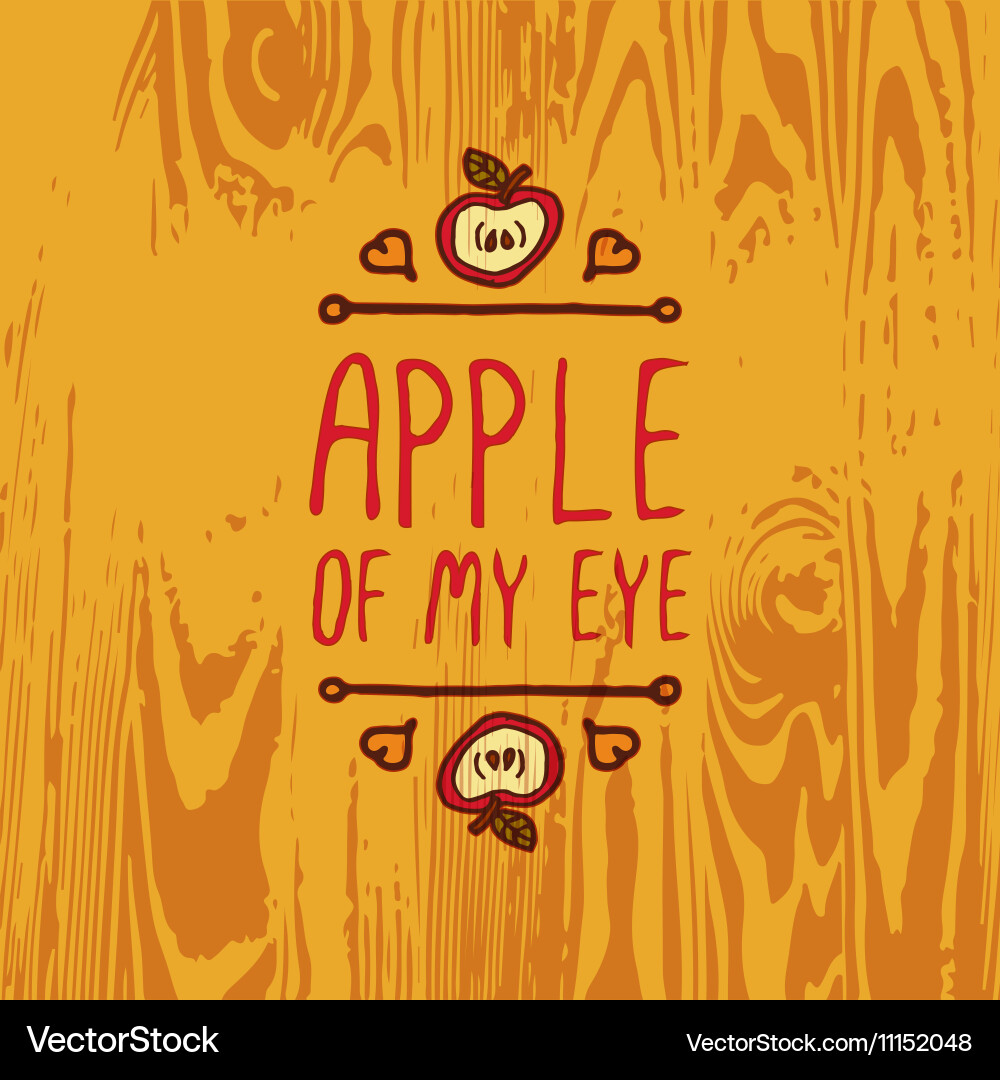 Handdrawn autumn element with text vector image