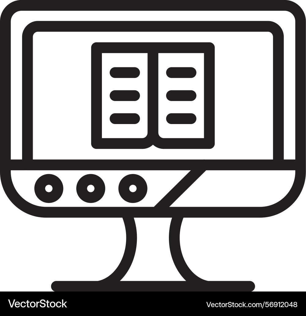 Learning path linear style icon design vector image