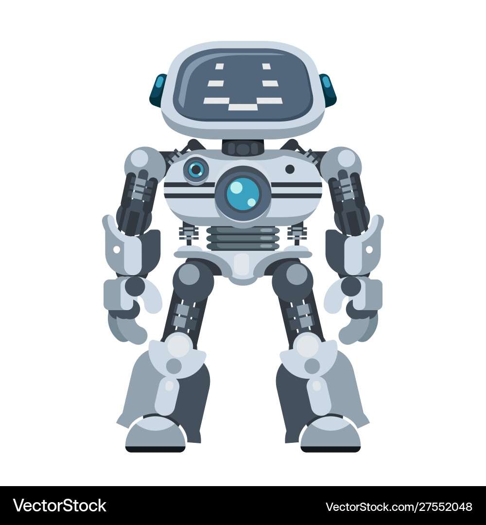 Mighty android robot electronic artificial Mighty android robot electronic artificial vector image