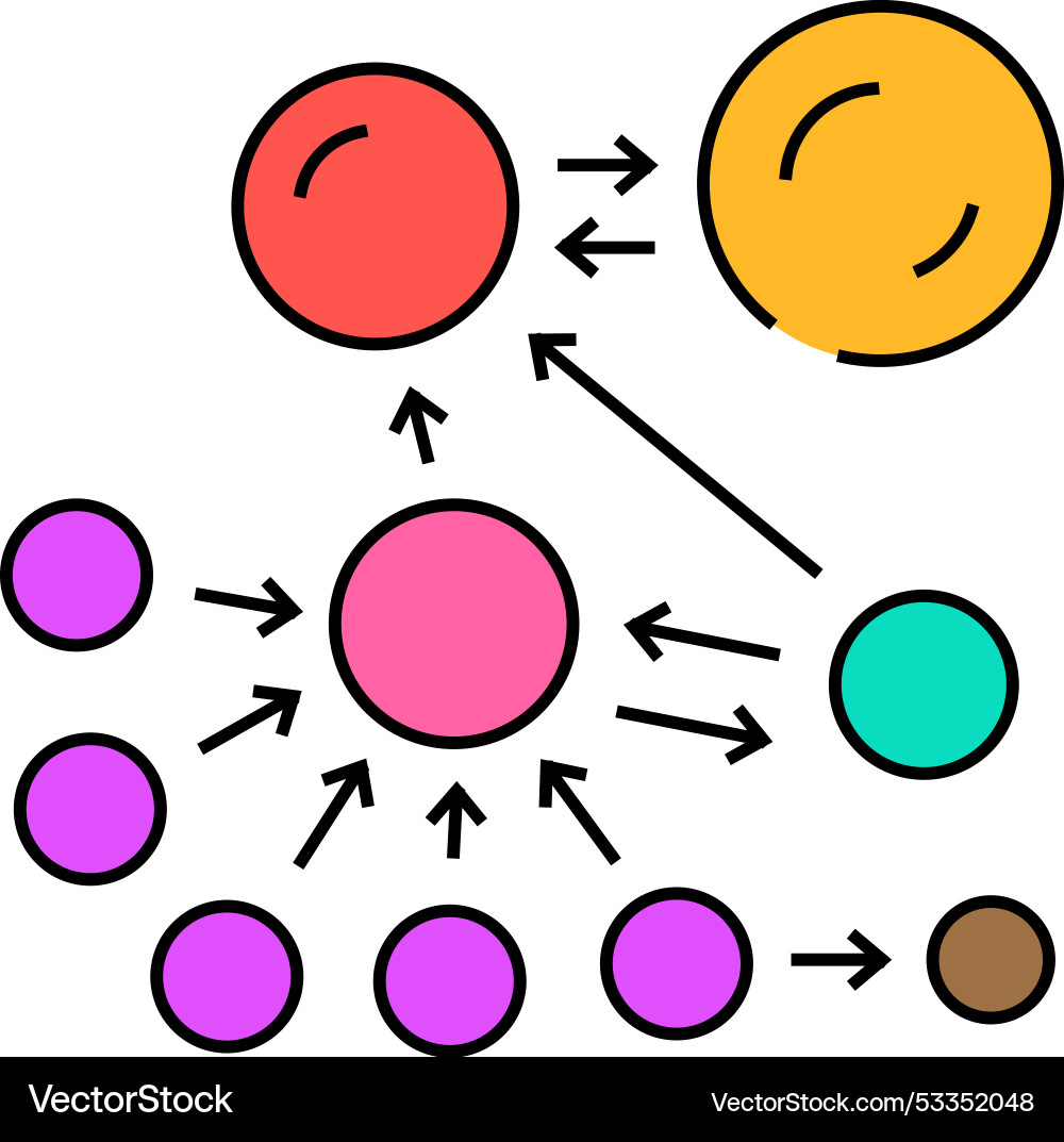 Pagerank algorithm icon color vector image