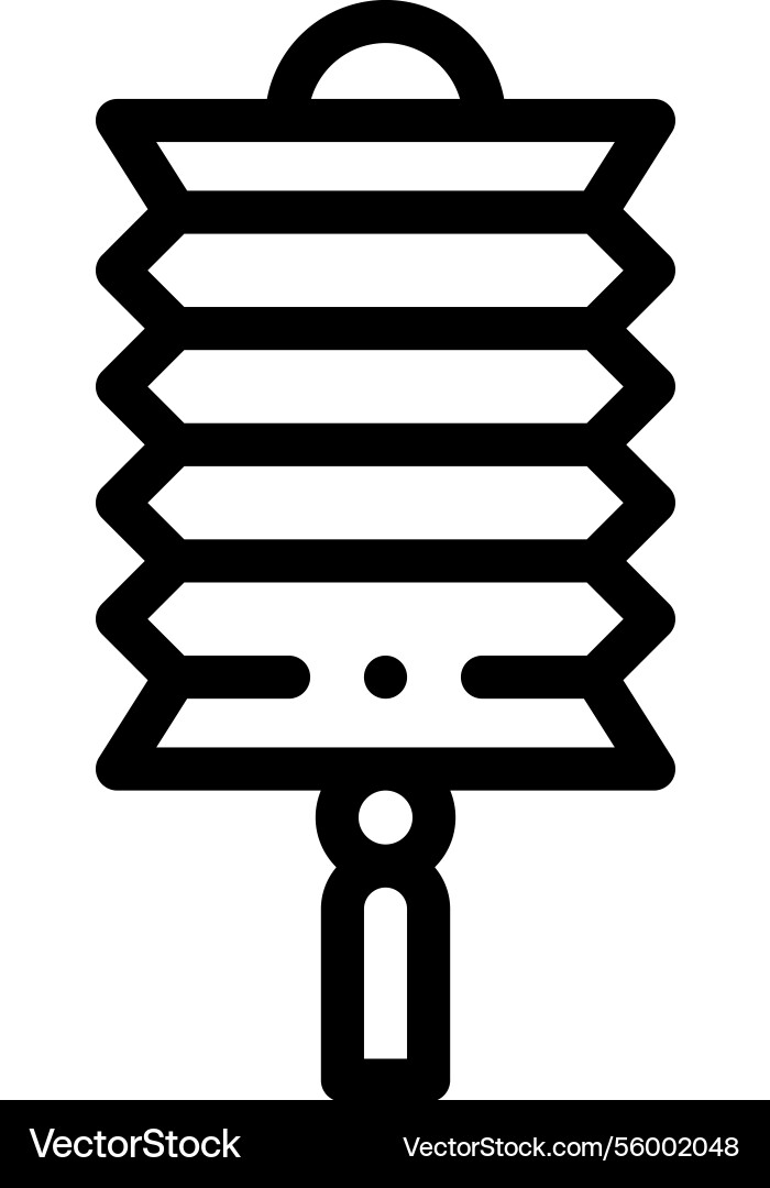 Paper lantern icon thin linear style design Paper lantern icon thin linear style design vector image
