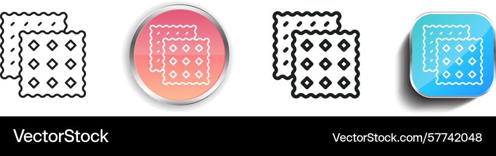 Prints icon thin linear regular and button style Prints icon thin linear regular and button style vector image