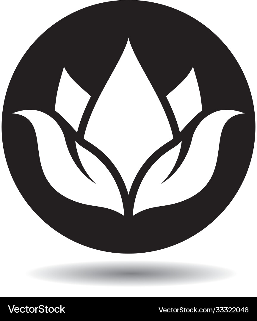 Schwarz Lotus Logo Vorlage Symbol Schwarz Lotus Logo Vorlage Symbol vektorbild