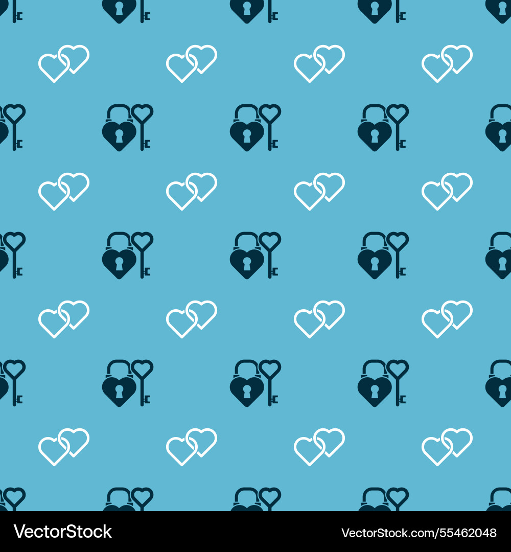 Set castle and key in heart shape two linked Set castle and key in heart shape two linked Vector Image