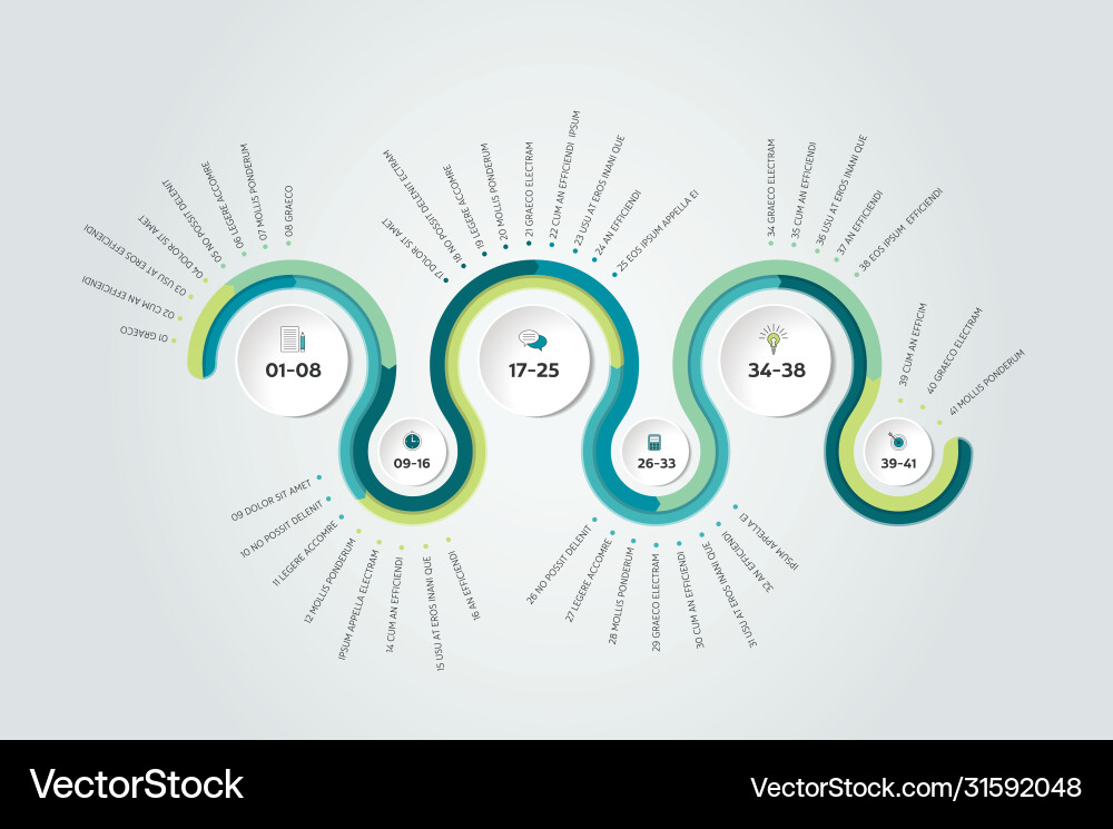 Timeline report template chart scheme step Timeline report template chart scheme step vector image