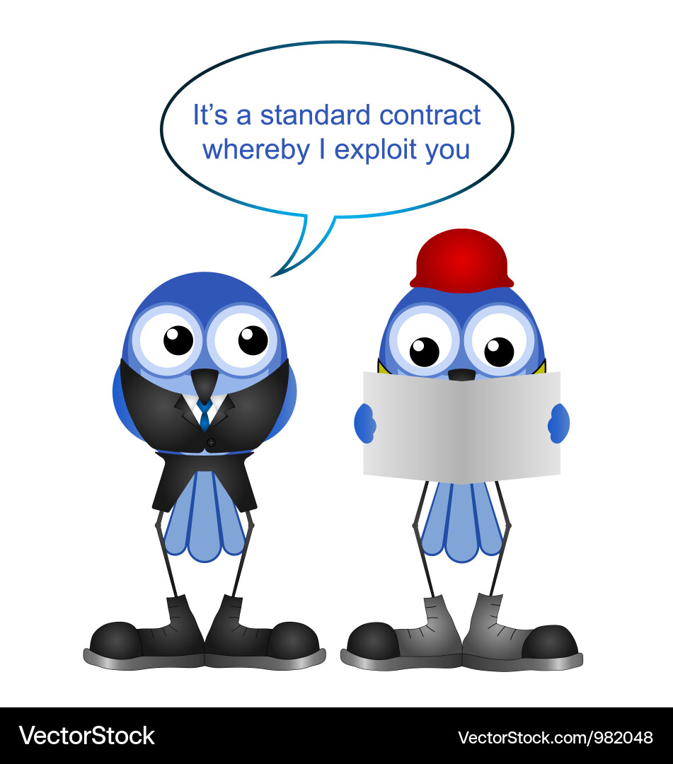 Worker exploitation vector image