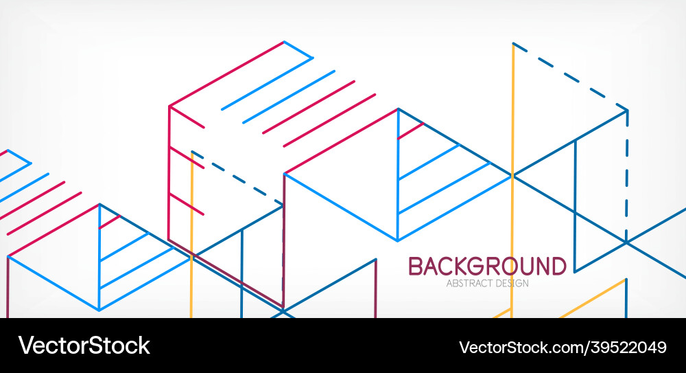 Abstract background color lines on white Vector Image