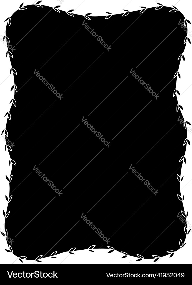 Background with a frame of leaves vector image