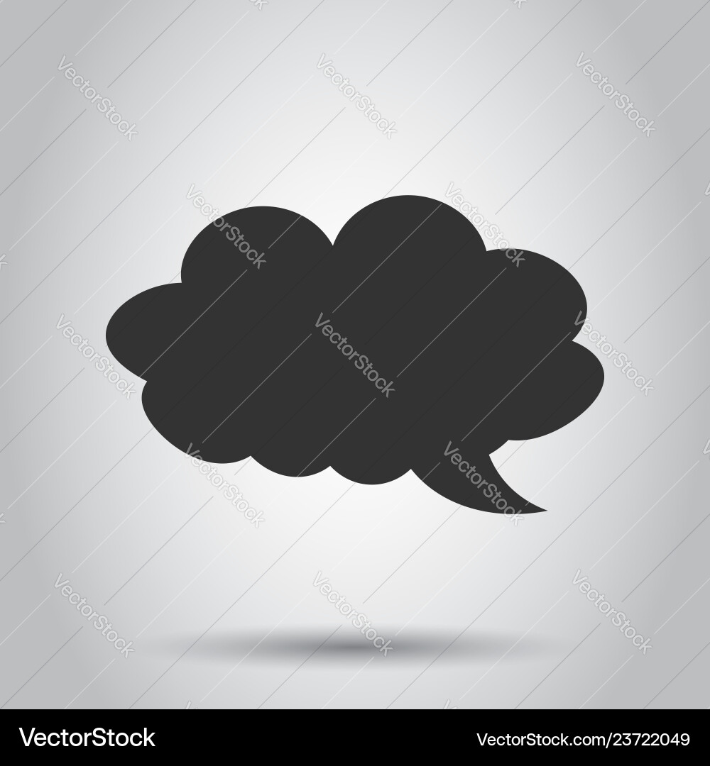 Blank empty speech bubble icon in flat style Blank empty speech bubble icon in flat style vector image