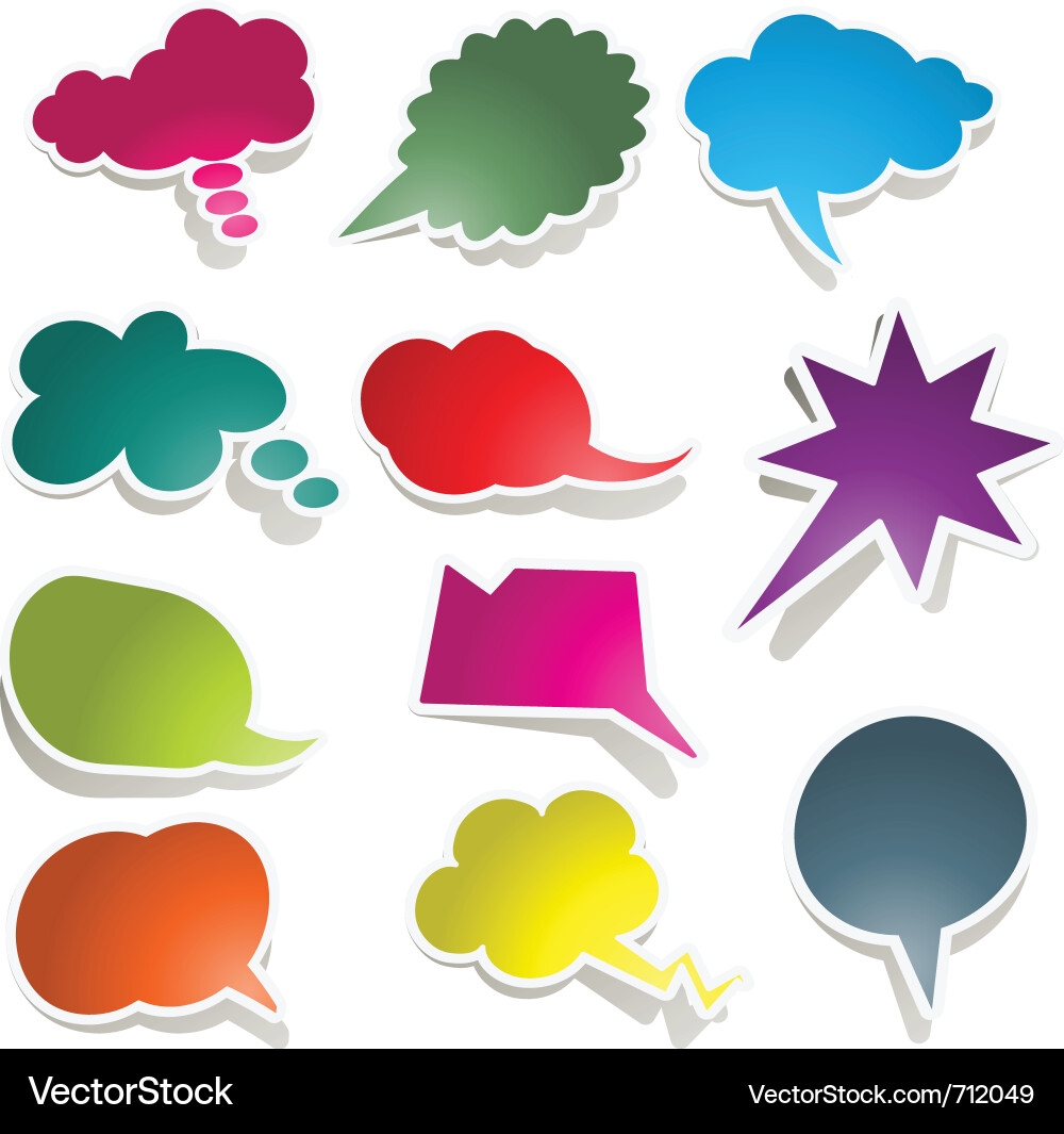 Colorful Speech Bubbles vector image