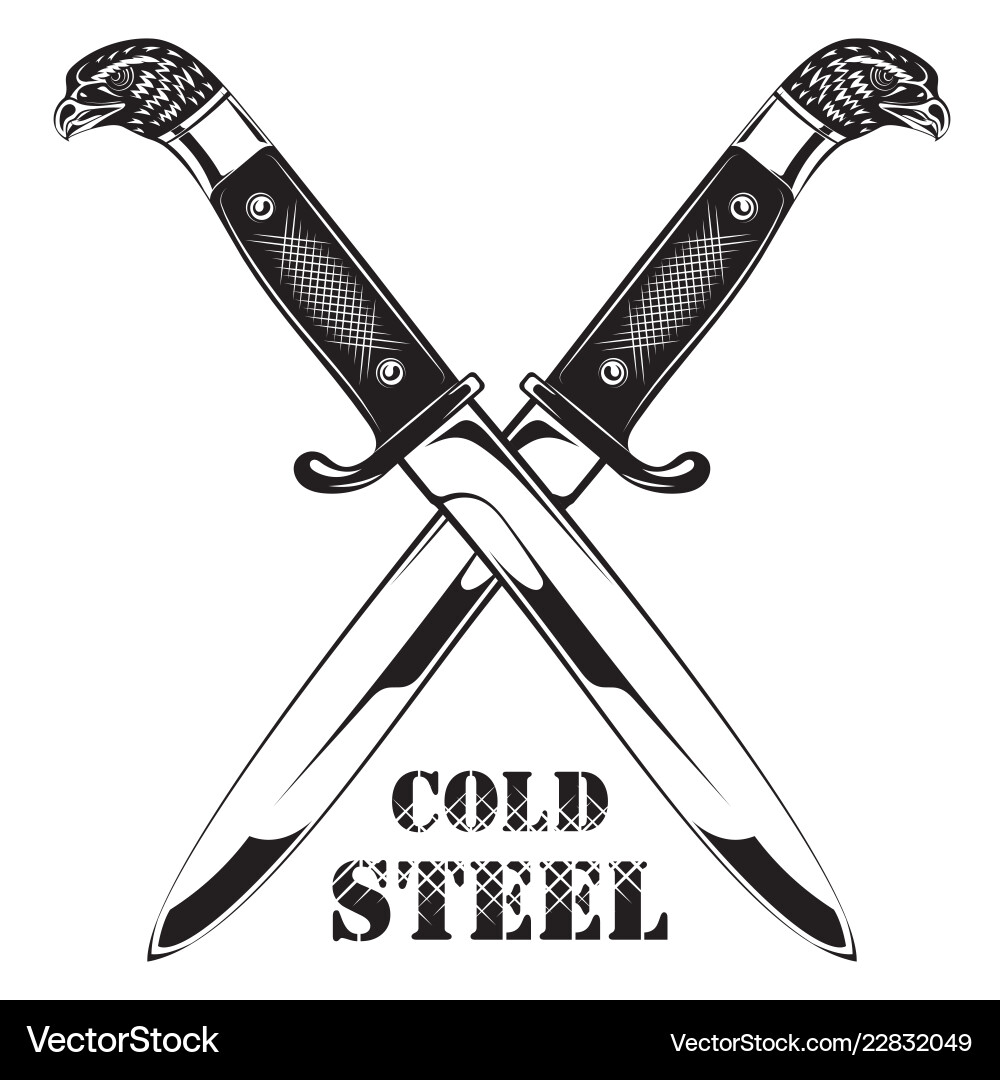 Daggers with a handle in the form of head Daggers with a handle in the form of head vector image