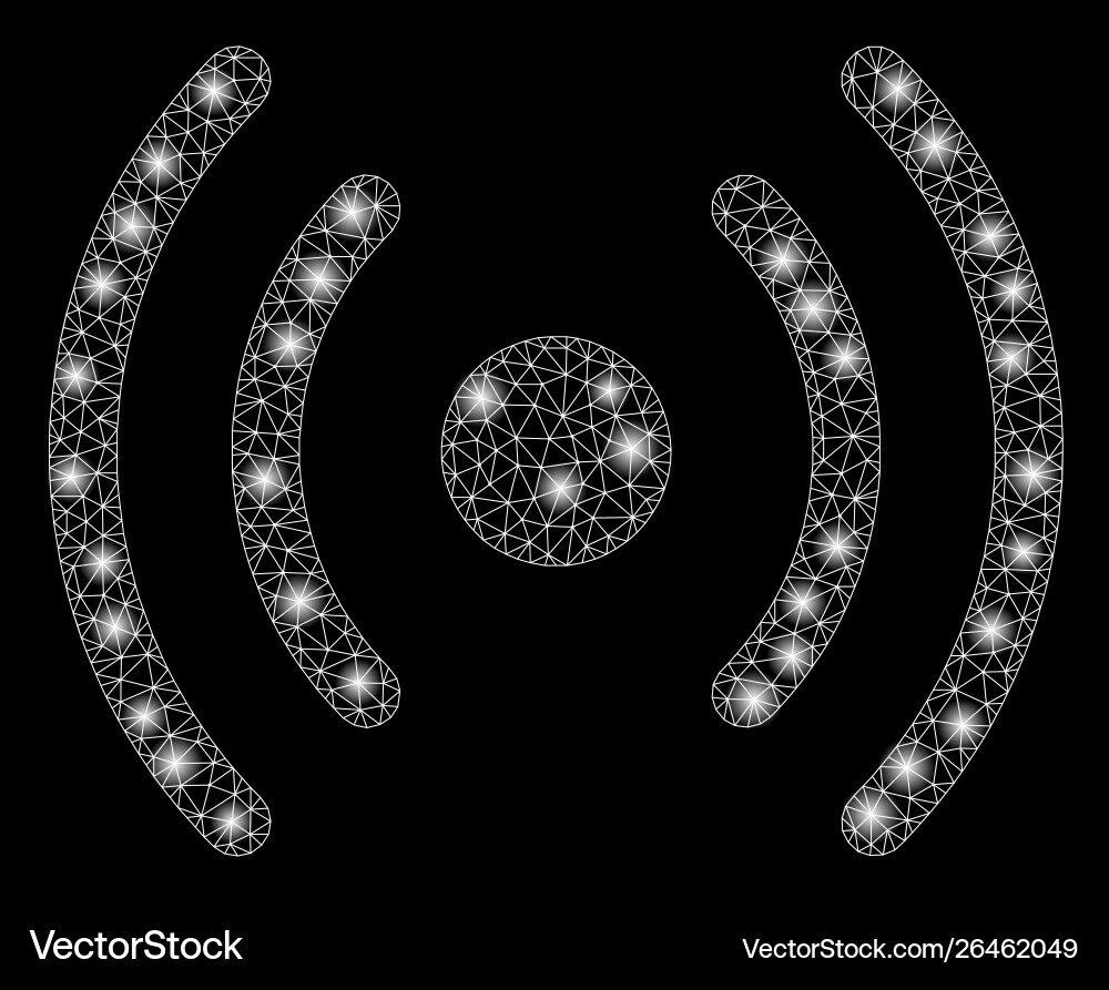 Flare mesh 2d wi-fi source with spots Flare mesh 2d wi-fi source with spots vector image