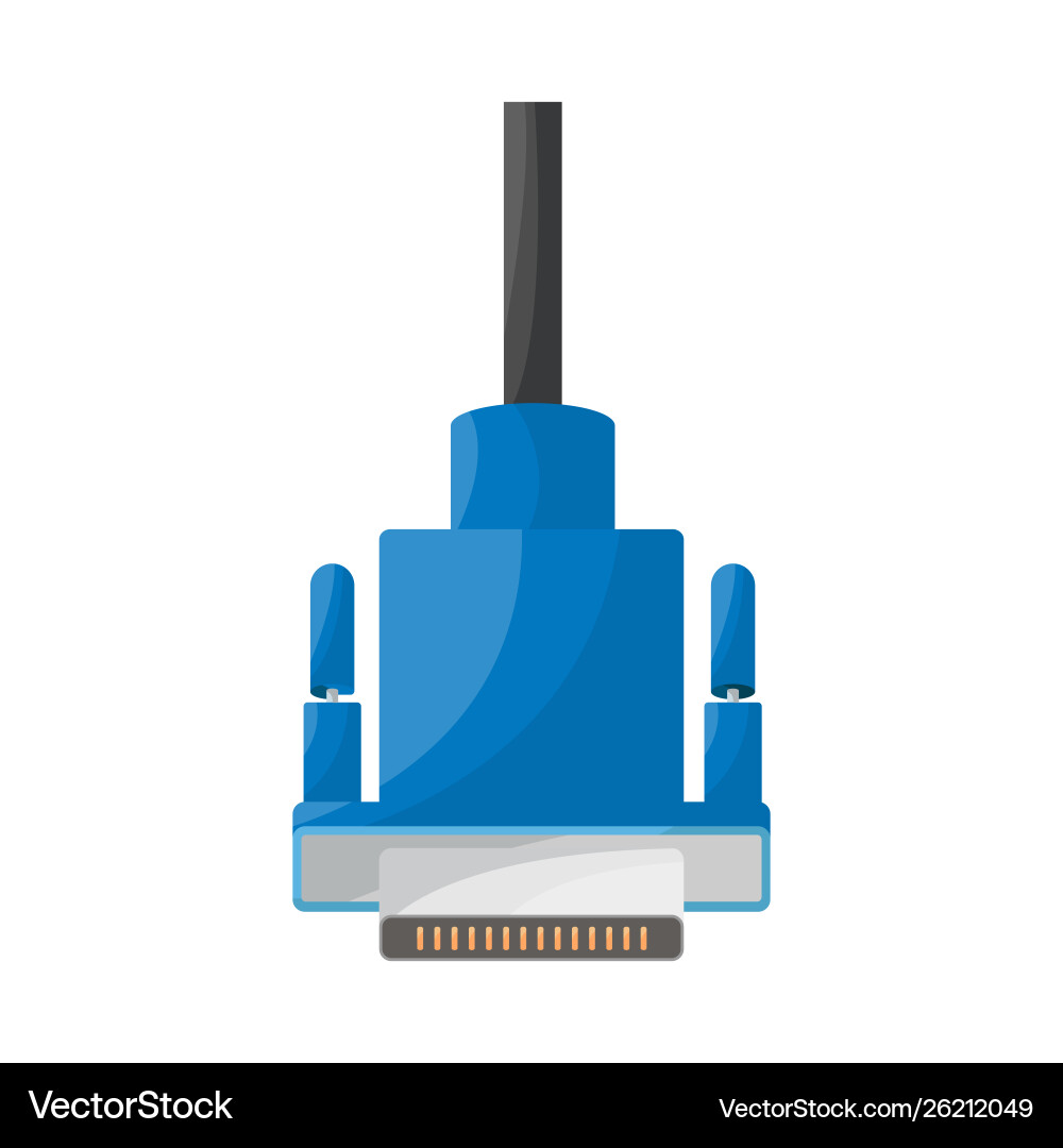 Isolated object vga and hdmi symbol collection Vector Image