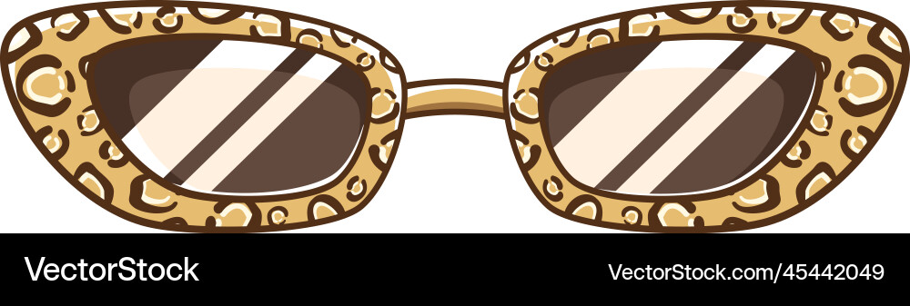 Leopard print shades sunglasses clipart funky Leopard print shades sunglasses clipart funky vector image