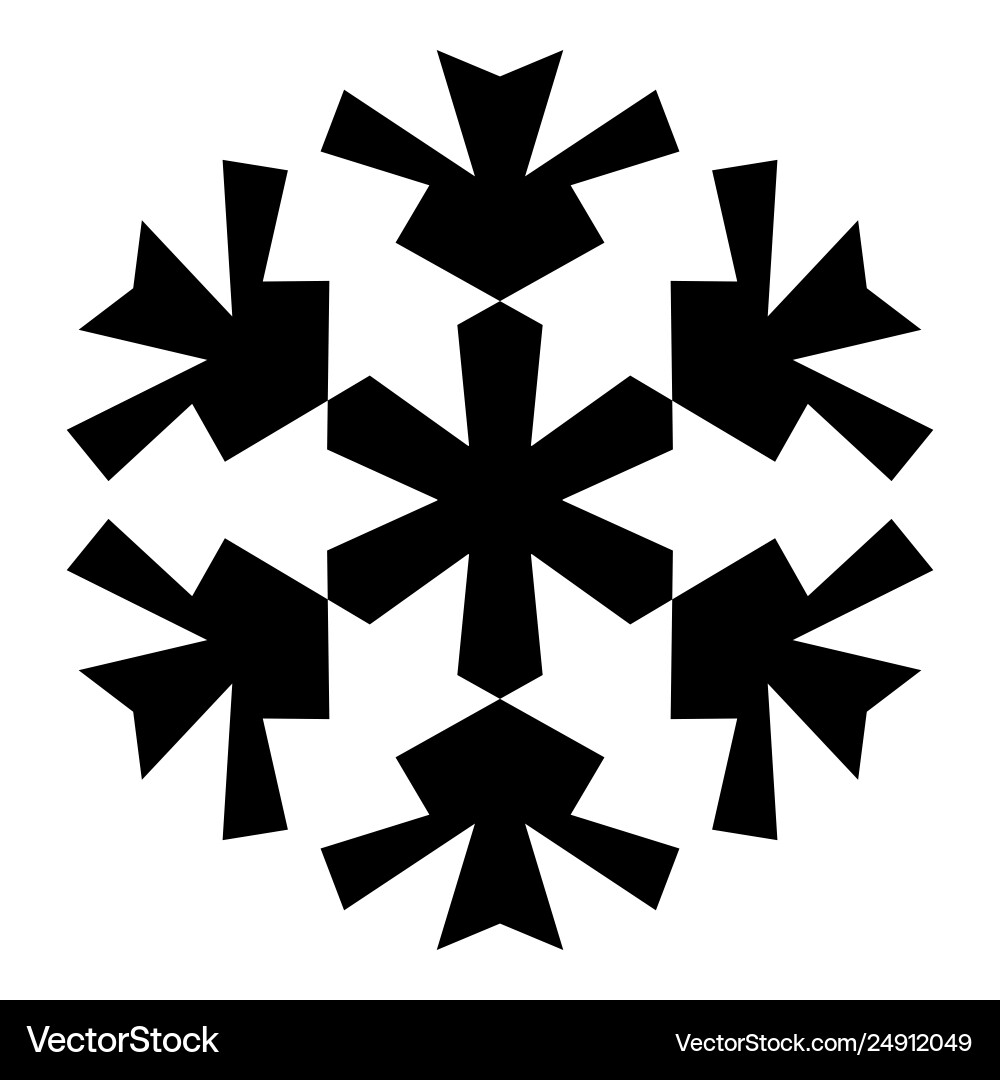 Simple snowflake isolated Simple snowflake isolated vector image