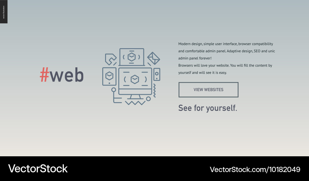 Web design block website template vector image