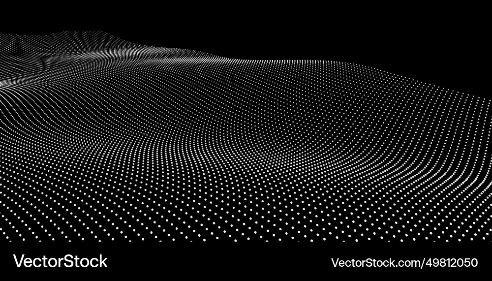 Abstract form consisting of small particles vector image