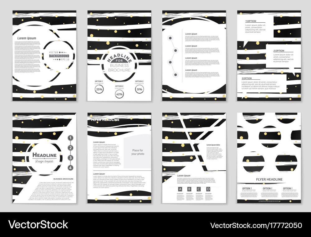 Abstract layout background set for art Vector Image
