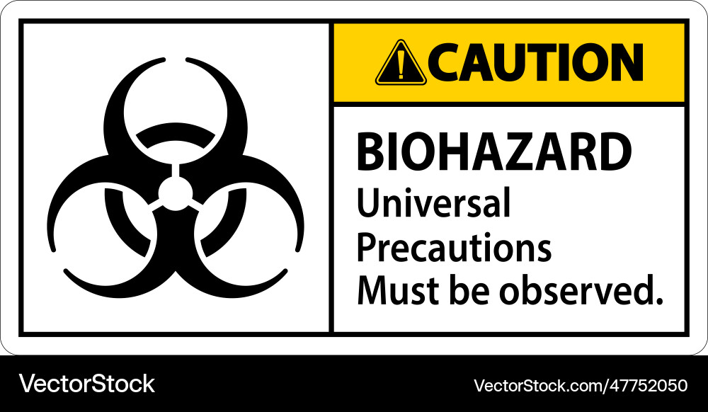 Biohazard caution label universal Biohazard caution label universal vector image