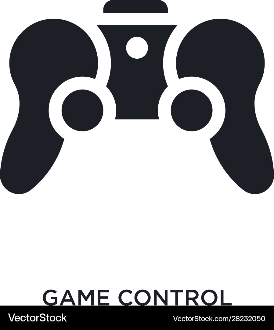 Black game control isolated icon simple element Vector Image