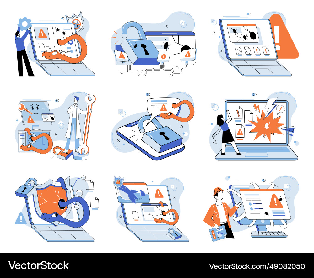Data protection flat design elements create Data protection flat design elements create vector image