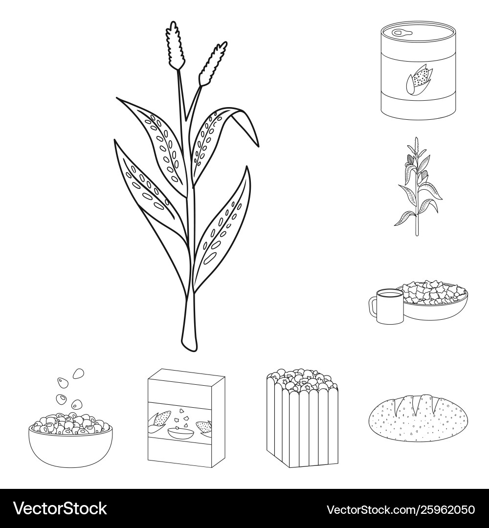 Isolated object farm and crop sign set Isolated object farm and crop sign set vector image