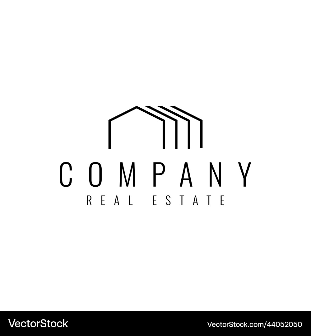 Minimal real estate logo design Minimal real estate logo design vector image