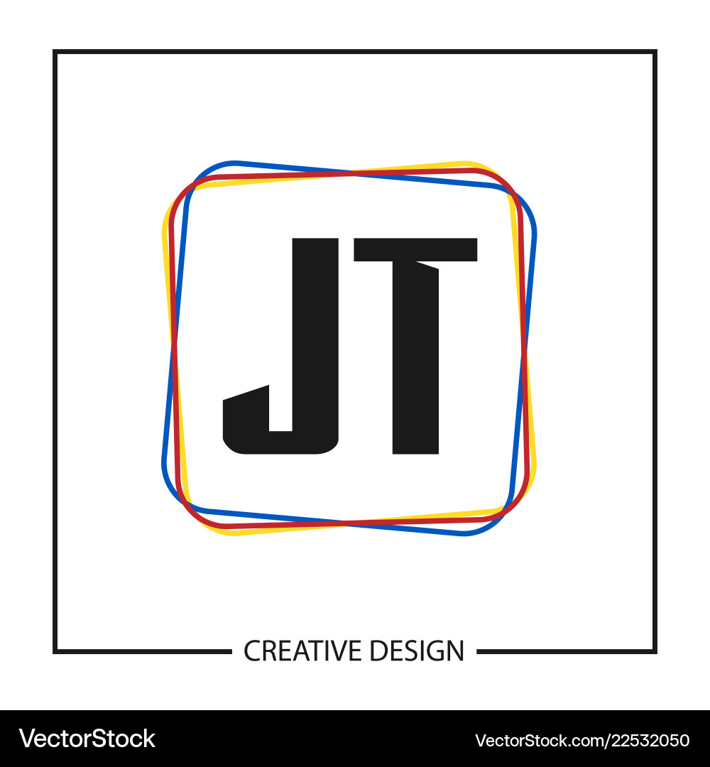 Original Buchstaben jt Logo Vorlage Design Vektorbild
