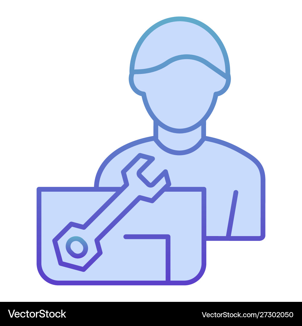 Reparatur Ingenieur flache Icon Arbeiter Mann blau Icons Reparatur Ingenieur flache Icon Arbeiter Mann blau Icons vektorbild