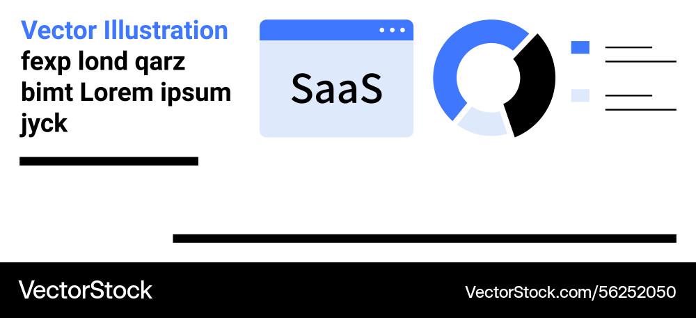 Saas dashboard analytics with pie chart Saas dashboard analytics with pie chart Vector Image