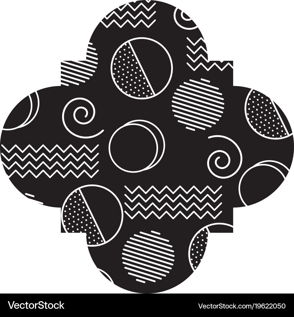 Seamless pattern label shape with geometric Vector Image