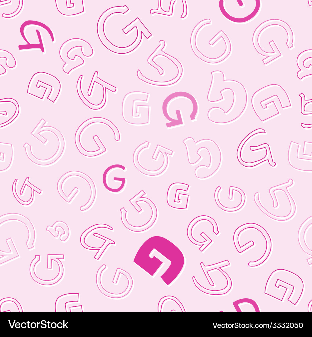 Seamless pattern with character g Vector Image