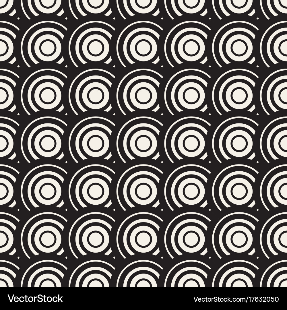 Seamless rounded lines pattern abstract vector image