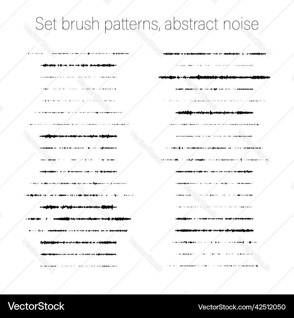 Set brush patterns chaotic noise Vector Image