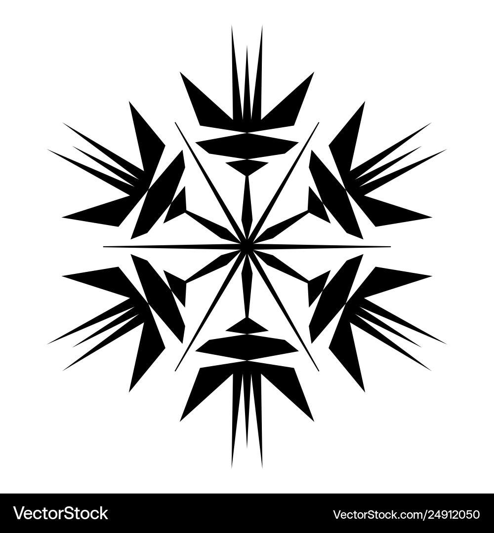 Simple snowflake isolated Simple snowflake isolated vector image