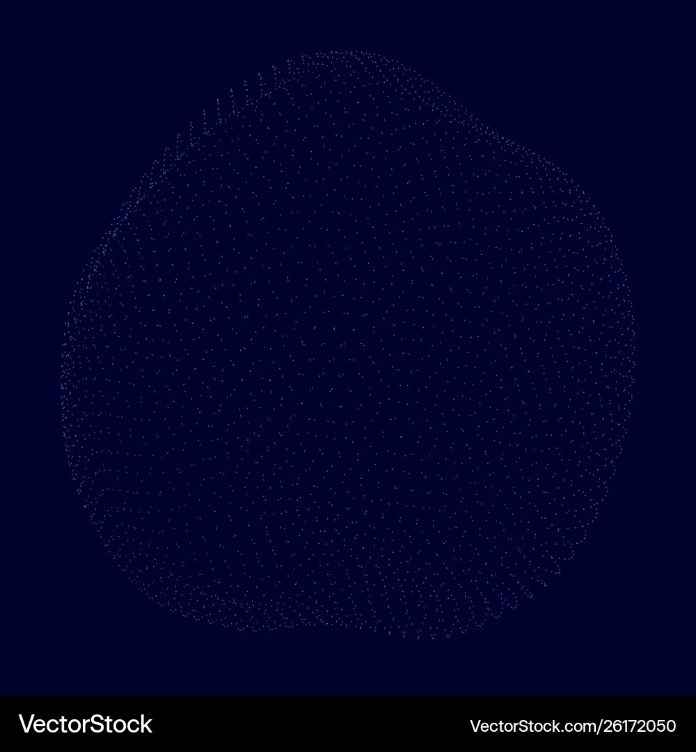 Sphere consisting many small particles Sphere consisting many small particles vector image
