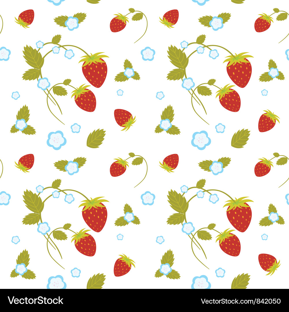 Strawberries seamless vector image